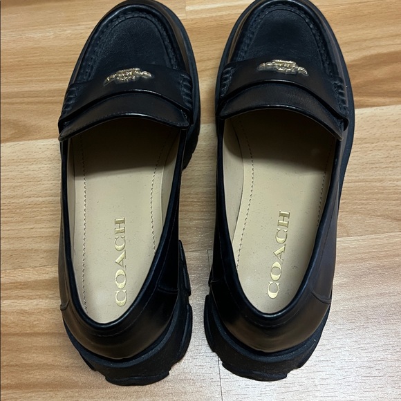 Coach Women's Leather platform Leather Slip-On Loafers 6.5 - Picture 9 of 11